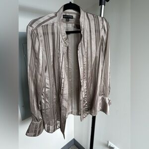 Banana Republic gold/sheer blouse